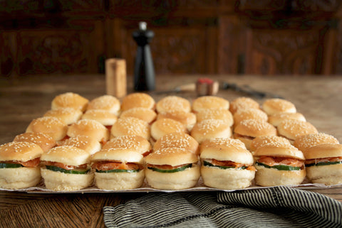 Plateau Mini Hamburger Saumon Frais Cuit (30 Pcs)
